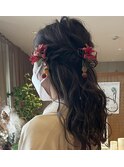 ヘアセット/ヘアアレンジ/着付け/ハーフアップ/20代30代40代