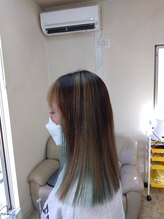 ヘアーステーションタイス カット＋縮毛矯正＋カラー