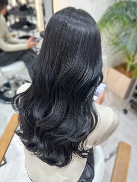 ジーナ 博多筑紫口(Zina) 【tama】ダークネイビーグレージュ×韓国巻き