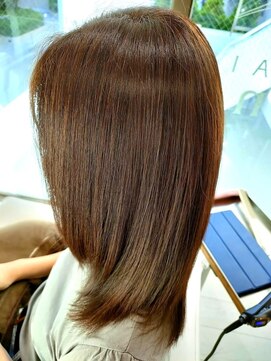 ヘアアンドネイルイミュン(Hair&Nail immune) レイヤーミディ 藤沢　30代40代50代　大人女性/カラーで髪質改善