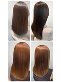 ★縮毛矯正ロング♪コスメストレート髪質改善ココアベージュ