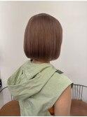 池袋 イルミナカラー  ミニボブ アプリコットベージュ♪