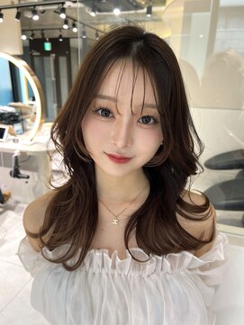 ロンドメリア 天神大名店(Lond Melia) ★くびレイヤー美髪エアリーロング似合わせカットピンクブラウン