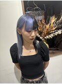 【YUKI】ブルーラベンダー×ブラック ツートンカラー