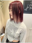〈atsuno〉ブリーチなしチェリーレッド