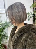【natsumi】ハイライトボブ,グレージュボブ