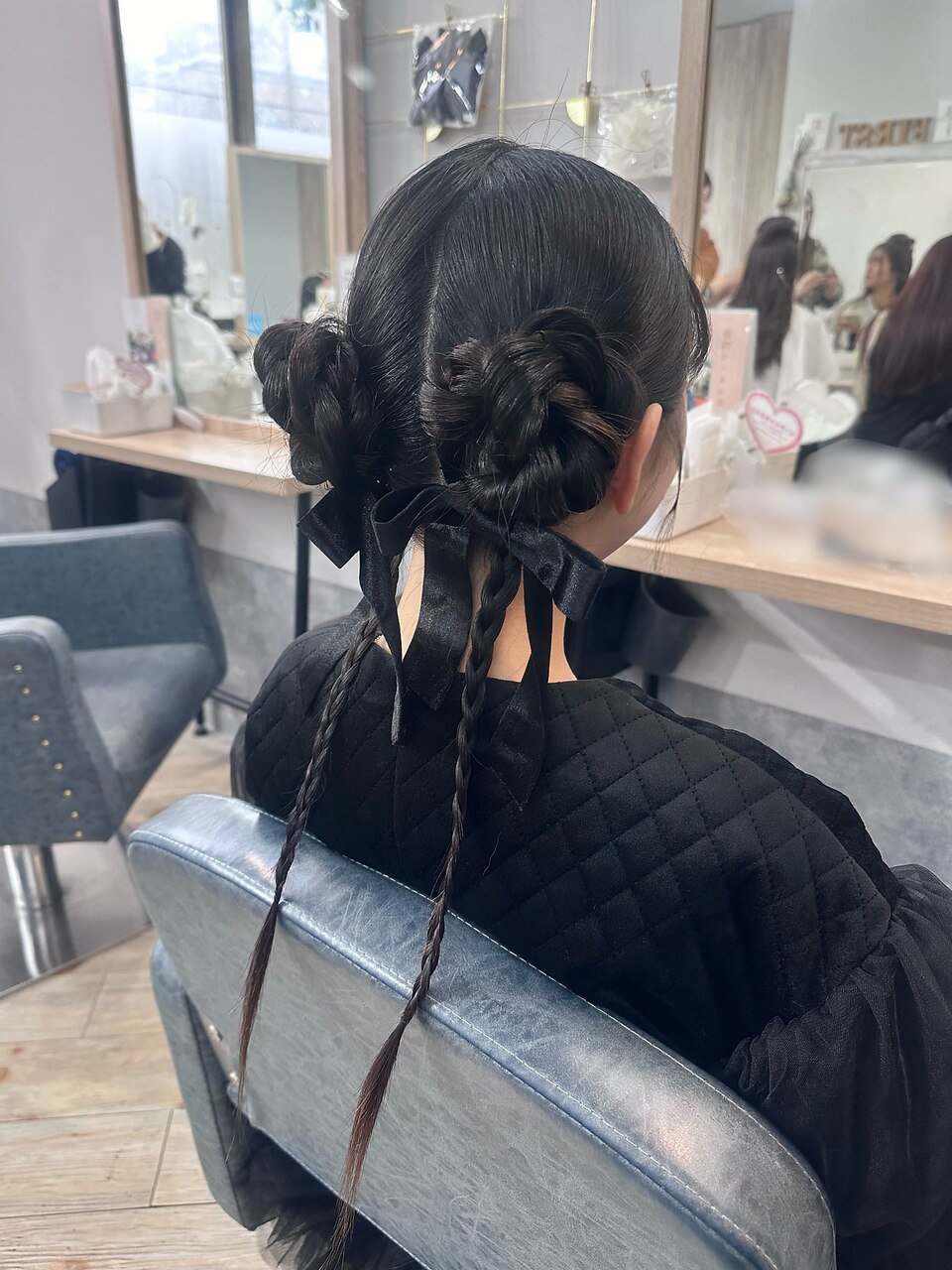 2025年春】【ヘアセットサロンfirst】タイトツインお団子♪の 2025年春】【ヘアセットサロンfirst】タイトツインお団子♪の