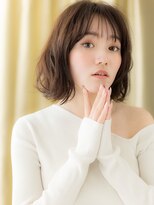 カバーヘア ブリス 戸田公園西口店(COVER HAIR bliss)&nbsp;透けバング切りっぱなし小顔抜け感ボブパーマZ戸田公園30代40代