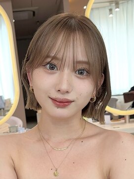 サンド クリア 横浜本店(sand clear) ぱつっと韓国風くびれボブ