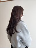 顔周りデザインカット×艶ロング