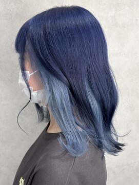 ルノン(LUNON) 暗めカラーグランマッシュデザインカラーフェイスフレーミング