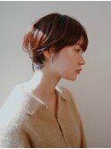 ダークレッド/ショートヘア/ショートボブ/ショートカット/銀座