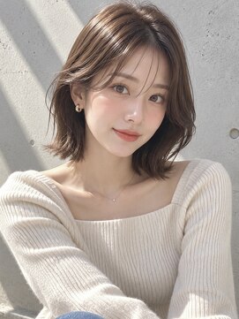 ノア 三宮店(NOA) 【NOA】韓国風レイヤーボブ顔まわりレイヤー×シースルーバング