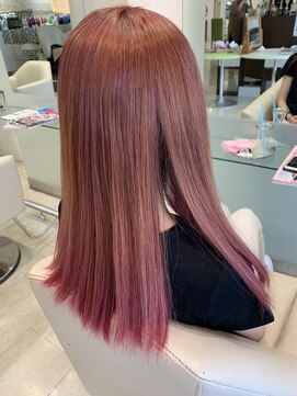 カイム ヘアー(Keim hair) ピンクグラデーションカラー/ハイトーン/韓国風/韓国ヘア/派手髪