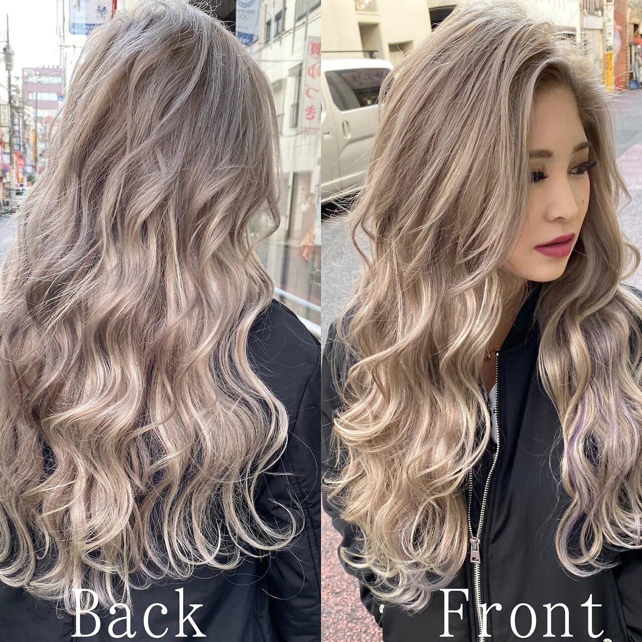 ミルクティーベージュ#シールエクステ#無造作カール#横浜：L046992844