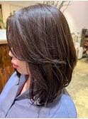 【やわらか大人前下がり】長めの前髪と動きで大人の女性に