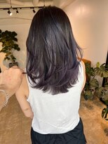 メリー オオサカ(Merly Osaka)&nbsp;個性的おしゃれバレイヤージュ_dark ash×lavender_