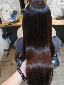 ヘアーカルチャー 小倉台店 HAIR CULTURE ロングストレートうる艶髪質改善モカブラウン