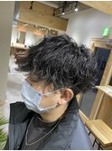 初パーマでも挑戦しやすい！波巻きパーマ！ツイスパ/眉毛/メンズ