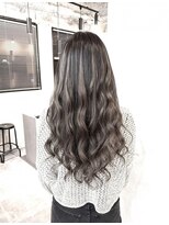 エル オオサカ 心斎橋店(L. OSAKA)&nbsp;ハイライト_アッシュブラウンプリカールロング_S86