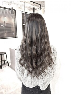 エル オオサカ 心斎橋店(L. OSAKA) ハイライト_アッシュブラウンプリカールロング_S86