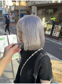 韓国/ダブルカラー/原宿/ブリーチ/ホワイトカラー/
