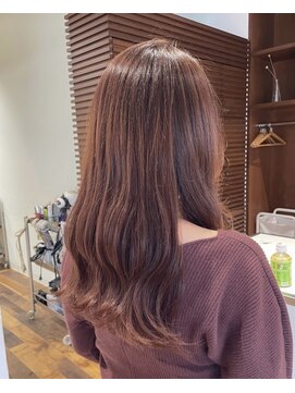 クラップス 杉田店(CLAPS) ロング/ピンクブラウン/透明感/ツヤ感/ゆるまき