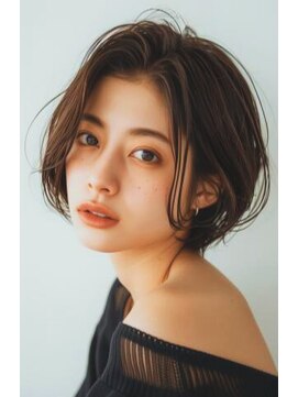 クロス(CROSS) 軽めのボブ 　ナチュラルブラウンの髪質改善カラー　【東近江】