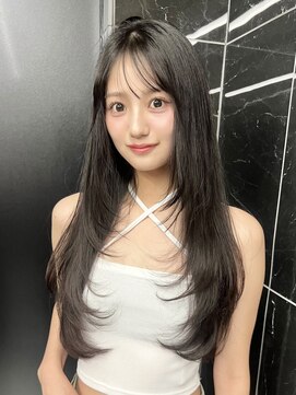 サイン 渋谷(SIGN) 韓国ヘアーハッシュカットレイヤーカットグレージュブリーチ無し