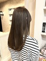 キャアリー(Caary)&nbsp;福山美容室Caary ブリーチグレージュ顔まわりレイヤー20代30代