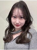 韓国風/レイヤー/小顔/前髪カット/髪質改善/グレージュ/透明感