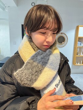 リイチ(LIICHI) マッシュショート × グレージュ