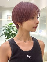 ピークアブー 銀座中央通り(PEEK-A-BOO)&nbsp;ショートカットピンクベージュカラー