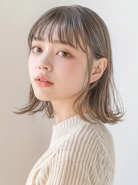 ノア 奈良駅前店(NoA) 前髪 ボブ ベージュカラー 近鉄奈良 辻本修也 韓国ヘア