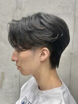 フイ 横浜センター北店(Hui)&nbsp;フェザーパーマ/グレーブルーカラー/刈り上げショートパンク