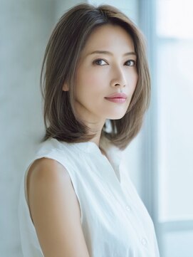 アルトリスト(Altruist Aging×HAIR&SPA) ★ダークアッシュ大人ガーリーボブ着物ミディアムレイヤーカット