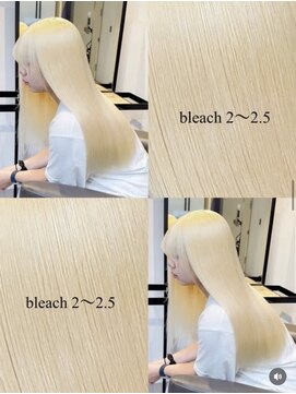 ベレーザ 渋谷(BELEZA) 16386抜きっぱなしブリーチ金髪レイヤーロングホワイトブロンド