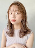 イメチェンピンクベージュアンブレラカラー前髪クールショート