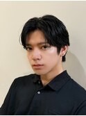 men's/センターパート/ブラック/門前仲町
