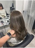 ブリーチなしで作るオリーブベージュ♪