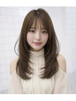 オラ ボーテ(Aura Beaute) セミロングレイヤー×キャメルベージュ