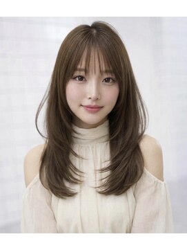 オラ ボーテ(Aura Beaute) セミロングレイヤー×キャメルベージュ