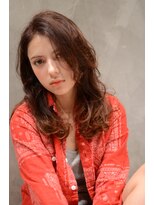 ミラバイグリーン(Mira by green)&nbsp;オリーブアッシュベージュ×ラフセミロング