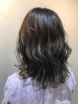 エイクス ヘア デザイン×美髪クリニック 千葉(AQs hair design) カーキグレージュ×ミディ