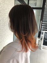 テラスヘア 新潟駅南(TERRACE hair)&nbsp;夏人気オレンジグラデーションカラー(ブリーチあり)