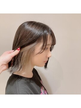 ネオヘアー 曳舟店(NEO Hair) ブラック×ホワイトインナー/曳舟インナーカラーダブルカラー