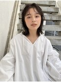 伸ばしかけニュアンスパーマ