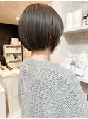 福山市美容室Caary人気ナチュラルパツンと丸みボブ丸みミニボブ