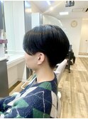 王道刈り上げセンターマッシュ