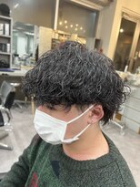 アーリー(Ali'i)&nbsp;波巻きスパイラルパーマツーブロックミニウルフ